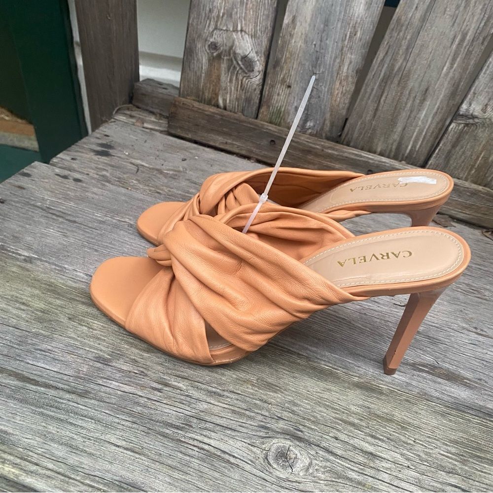 Carvela Guava Knotted Stiletto Heel Leather Mules size 38